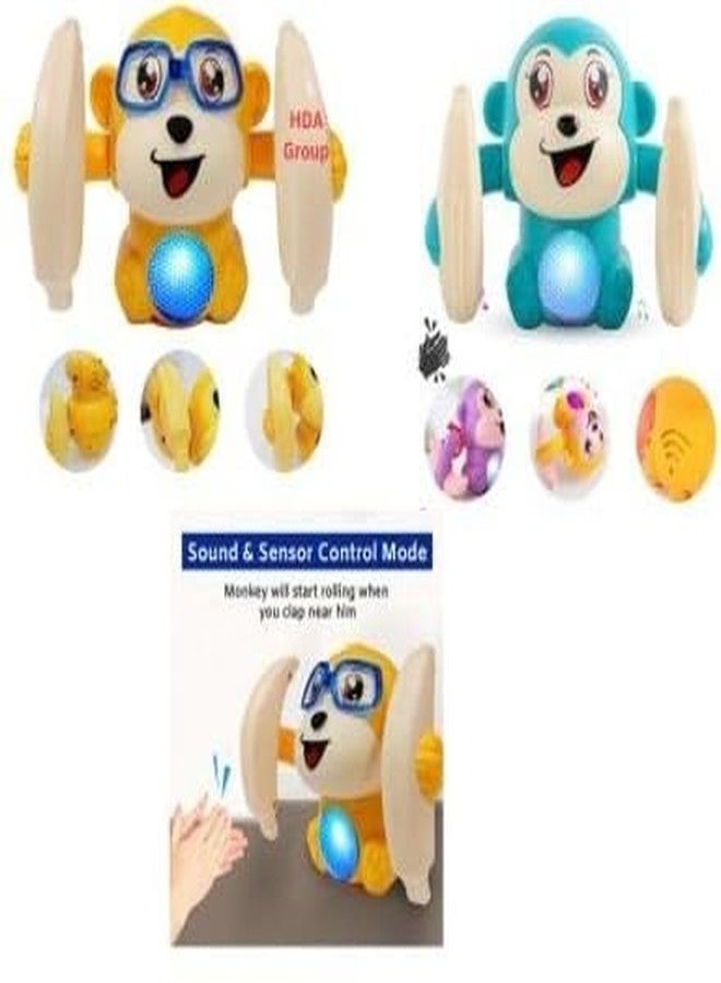 HDA GROUP Musical Sound Toy Crawling Monkey Pack of 1 Multicolour for Kids 3+ Years | Fun & Musical Learning Toy with Lights & Sounds - Improves Hand-Eye Coordination (Multicolor) - Image 1